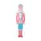 Glitzhome® 60" Christmas Wooden Pink Nutcracker Porch Decor